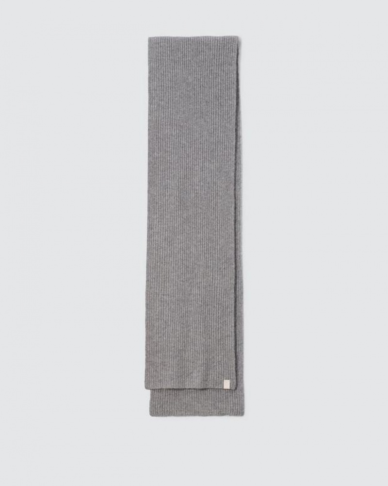 Women\'s Rag & Bone Ace Cashmere Midweight Scarf Grey | 365WSKFDI