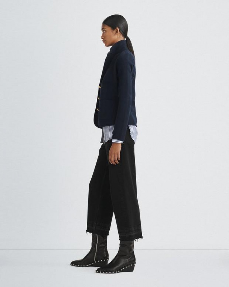 Women's Rag & Bone Alex Merino Wool Blazers Navy | 825KXHQAJ