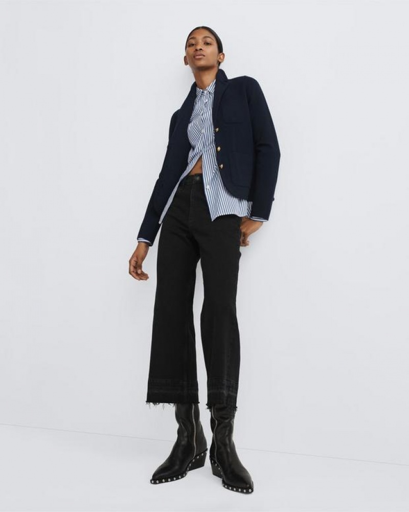 Women's Rag & Bone Alex Merino Wool Blazers Navy | 825KXHQAJ