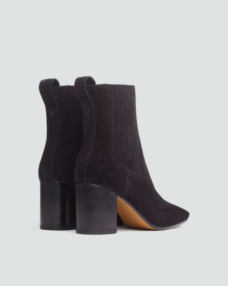 Women's Rag & Bone Astra Chelsea - Suede Chelsea Ankle Boots Black | 567SJDIHM