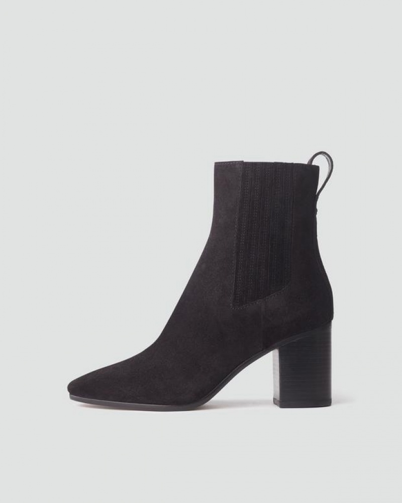 Women\'s Rag & Bone Astra Chelsea - Suede Chelsea Ankle Boots Black | 567SJDIHM