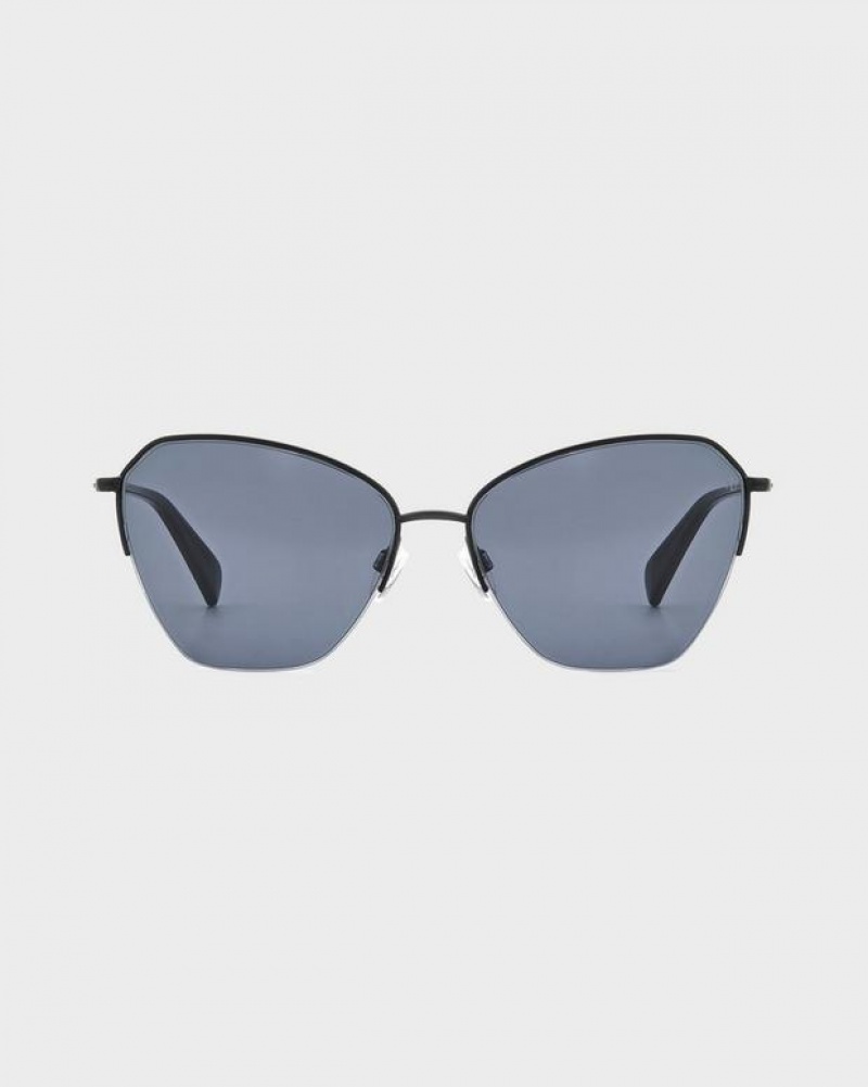 Women's Rag & Bone Avery Sunglasses Black | 413CQZPAT