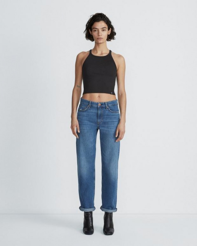 Women's Rag & Bone Baggy Dre Low-Rise Rigid Jeans Blake | 079QRWCNY