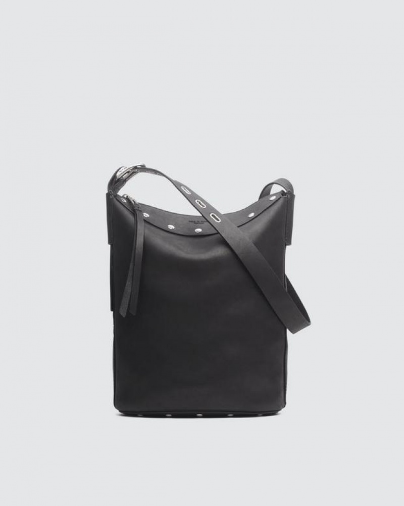 Women\'s Rag & Bone Belize Bucket Bags Black | 092BDEQVJ