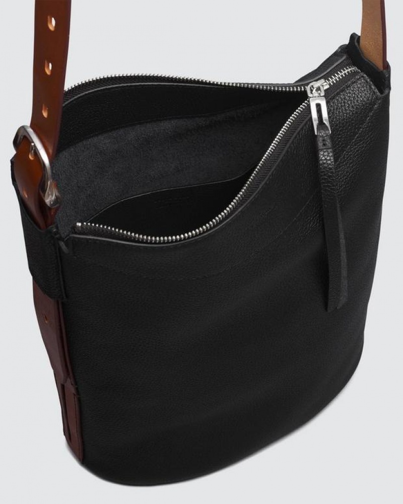 Women's Rag & Bone Belize Bucket Bags Black | 307IBHRLE