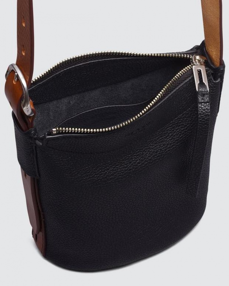 Women's Rag & Bone Belize Mini Small Bucket Bags Black | 423XYPLDG