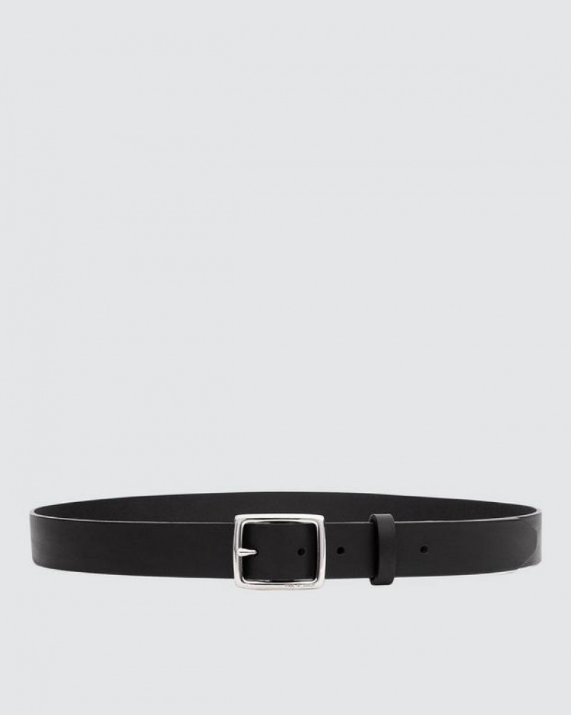 Women\'s Rag & Bone Boyfriend Leather 30mm Hip Belts Black | 357ONJRLV