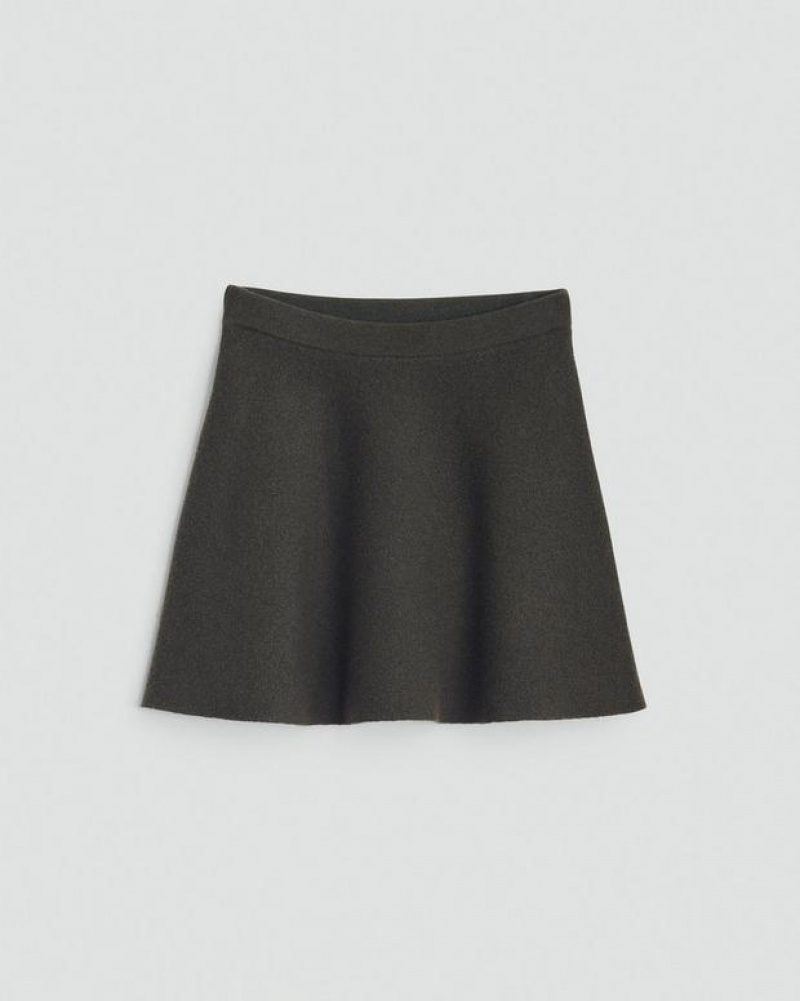 Women's Rag & Bone Bridget Italian Wool Mini Skirts Army | 619YVQOEB