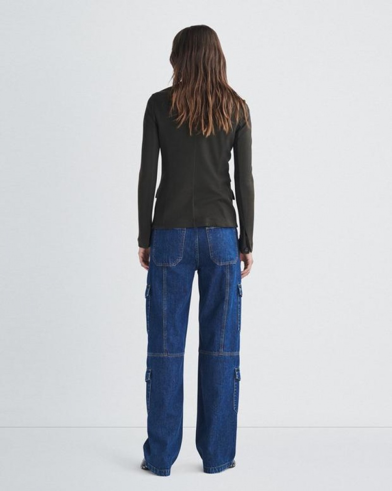 Women's Rag & Bone Cailyn Cargo Mid-Rise Rigid Jeans Ari | 072WBOJAL