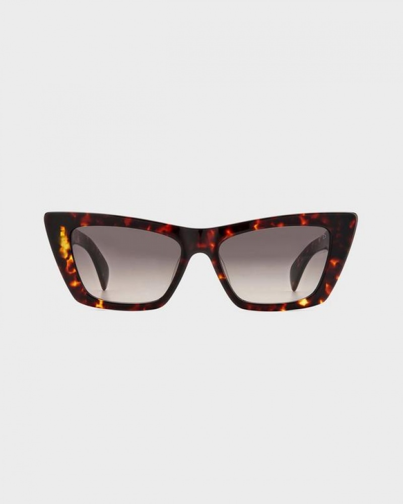 Women's Rag & Bone Delphine Sunglasses Havana | 319OGMHNJ