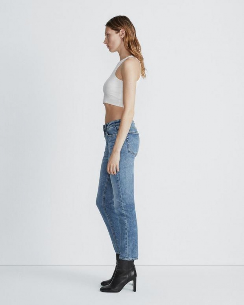 Women's Rag & Bone Dre Boyfriend Low-Rise Vintage Stretch Jeans Monterosso | 426KVHRLF