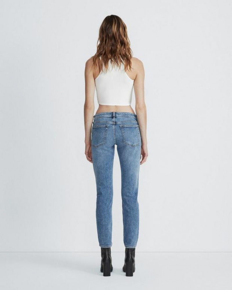 Women's Rag & Bone Dre Boyfriend Low-Rise Vintage Stretch Jeans Monterosso | 426KVHRLF