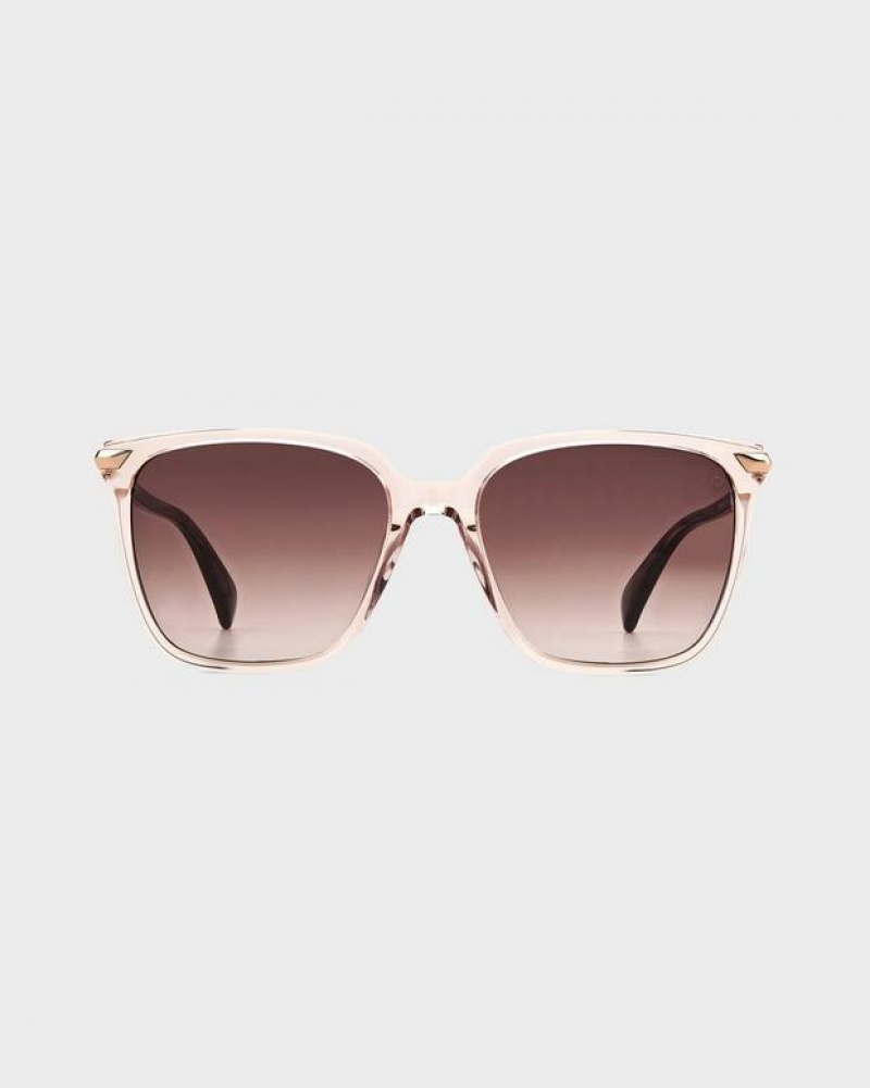 Women's Rag & Bone Erin Butterfly Sunglasses Brown | 798XCIEJN