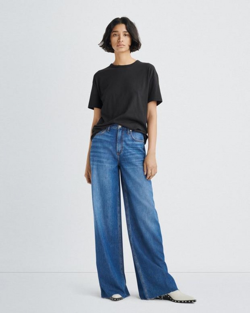 Women's Rag & Bone Featherweight Sofie Wide-Leg High-Rise Featherweight Jeans Otto | 507GMFTUR