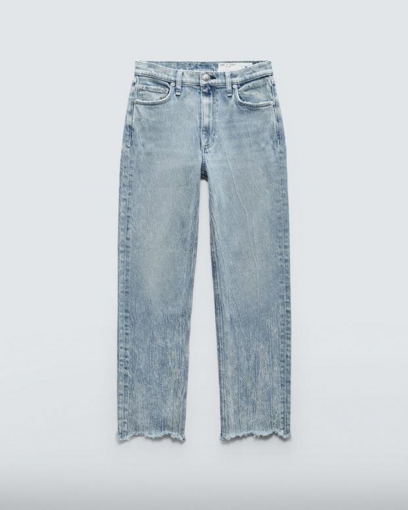 Women's Rag & Bone Harlow Ankle Straight Mid-Rise Vintage Stretch Jeans Betty | 162ZVUYSK