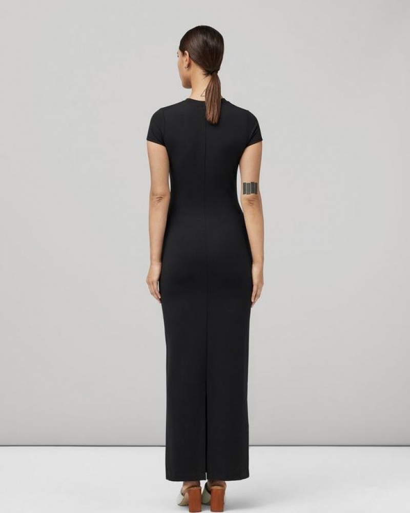 Women's Rag & Bone Irina Maxi Ponte Dress Black | 781JACHST