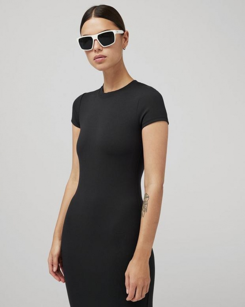 Women's Rag & Bone Irina Maxi Ponte Dress Black | 781JACHST