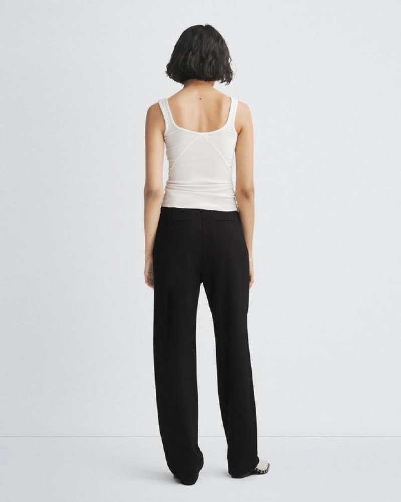 Women's Rag & Bone Irina Ponte Trouser Slim Fit Pants Black | 249PMAEYR