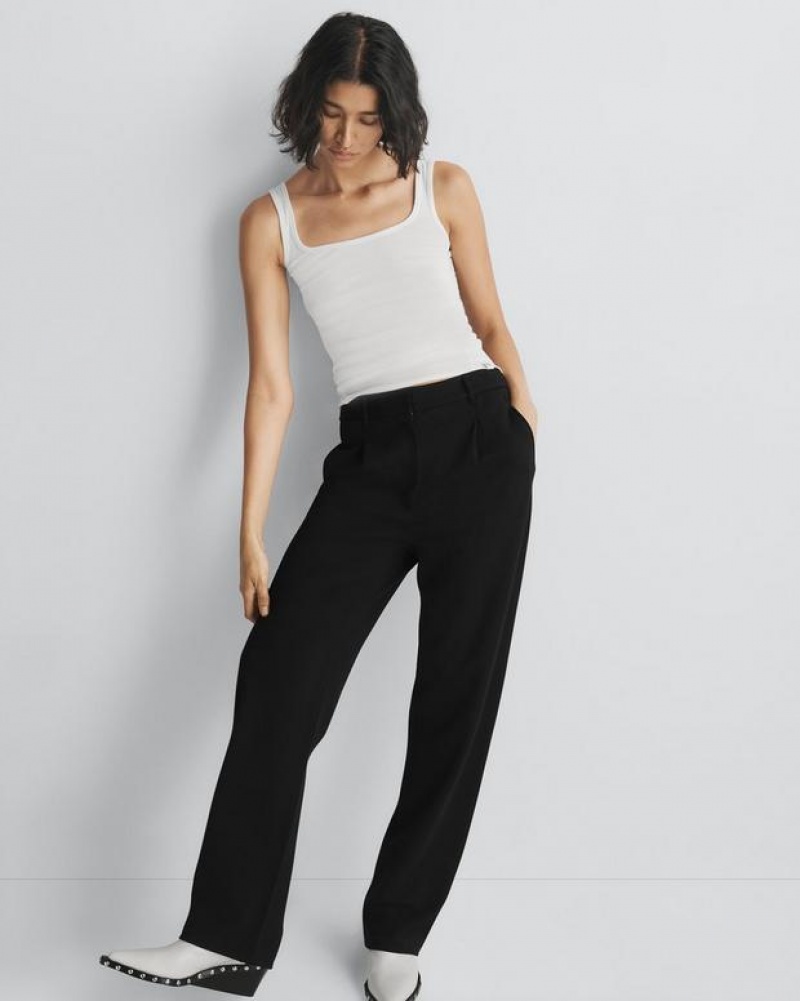 Women\'s Rag & Bone Irina Ponte Trouser Slim Fit Pants Black | 249PMAEYR