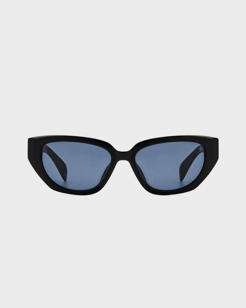 Women's Rag & Bone Lena Butterfly Sunglasses Black | 186PQYLUT