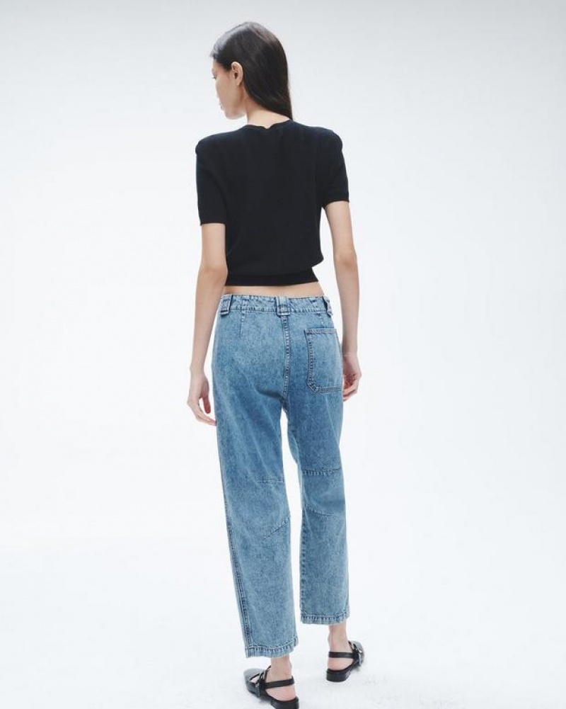 Women's Rag & Bone Leyton Denim Relaxed Fit Pants Elle | 148QDHNTE