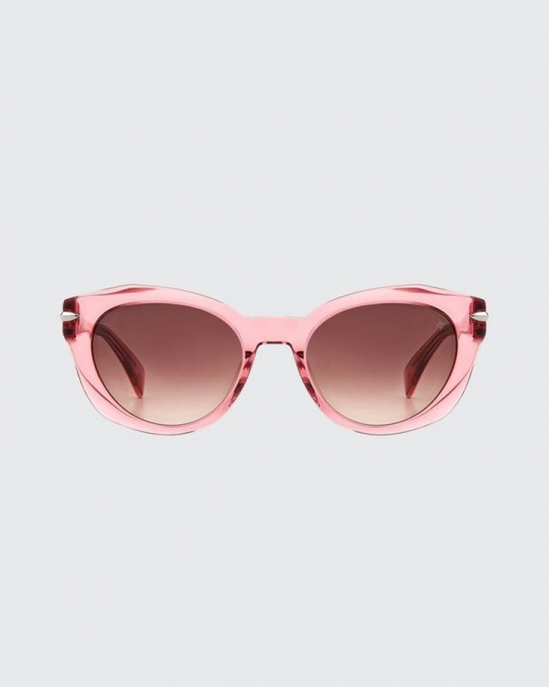 Women's Rag & Bone Lily Square Sunglasses Pink | 386OBTWUA