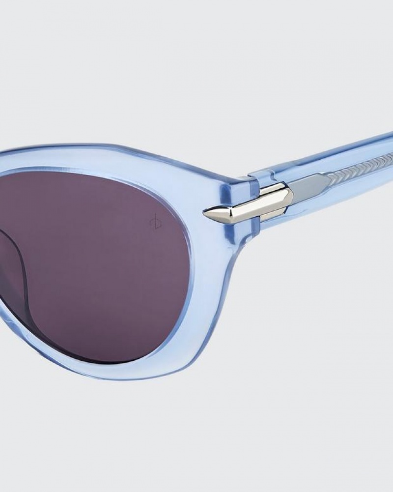 Women's Rag & Bone Lily Square Sunglasses Blue | 912QSTVGN