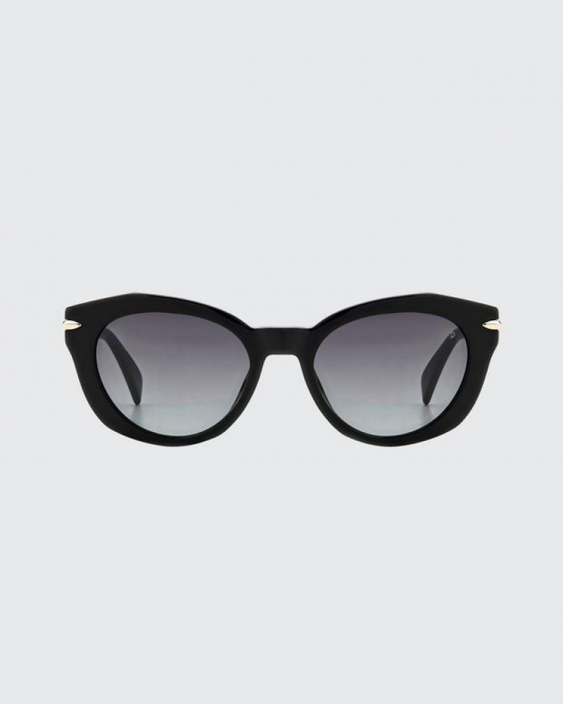 Women's Rag & Bone Lily Square Sunglasses Black | 130JFOAEM