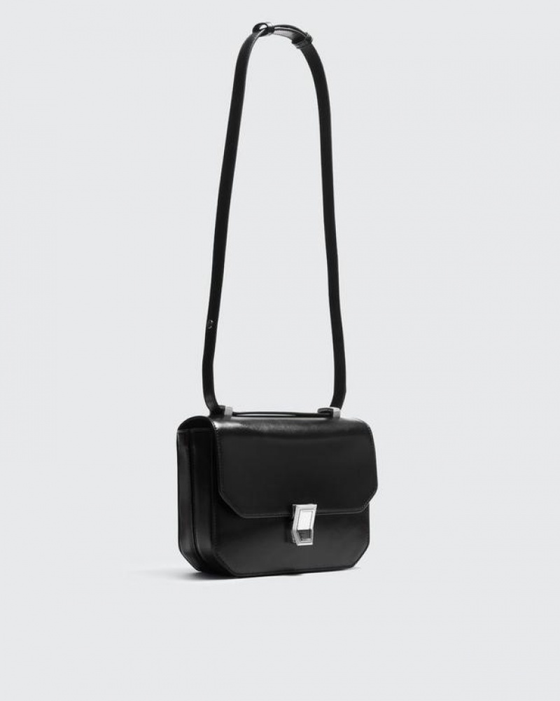 Women's Rag & Bone Max Medium Crossbody Bag Black | 521PQEUAR