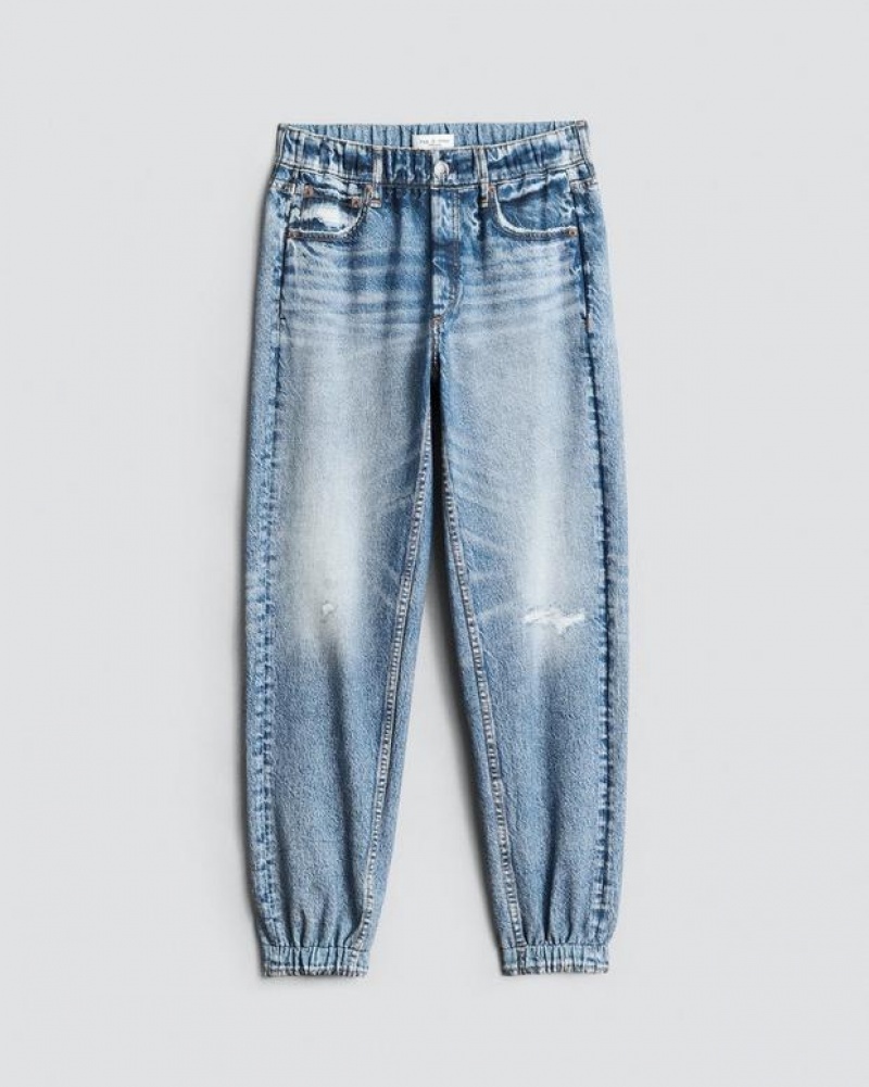 Women's Rag & Bone Miramar Jogger Trompe L'oeil Cotton Pants Lynn | 169FQLUEK