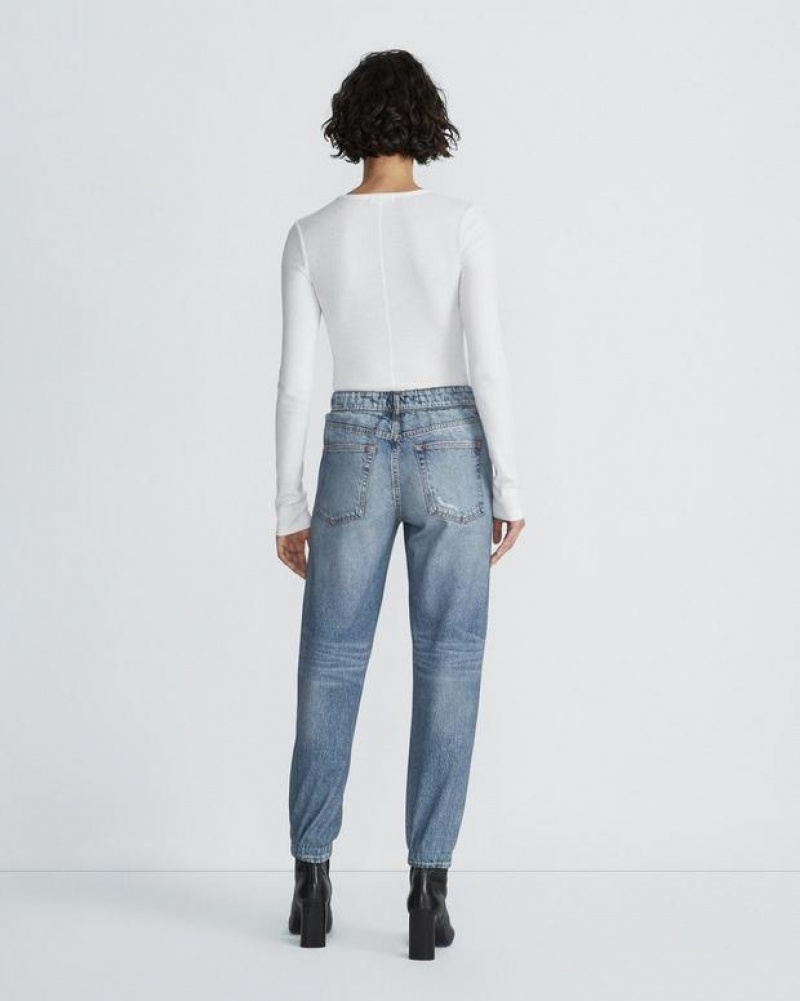 Women's Rag & Bone Miramar Jogger Trompe L'oeil Cotton Pants Lynn | 169FQLUEK