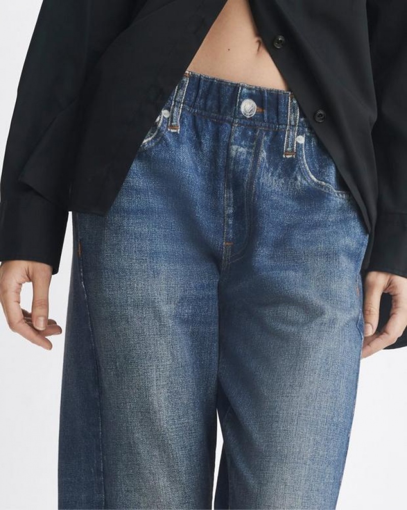 Women's Rag & Bone Miramar Jogger Trompe L'oeil Cotton Jeans Lenox | 497FTBKLQ