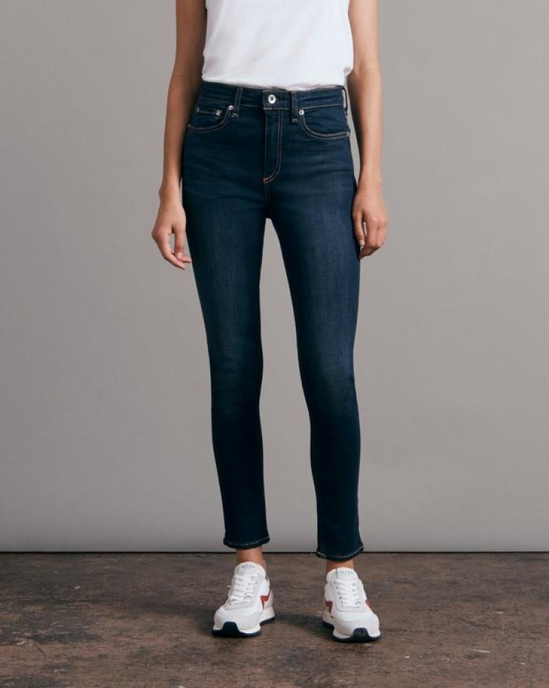 Women's Rag & Bone Nina Ankle Skinny High-Rise Stretch Jeans Carmen | 436LMCVNJ