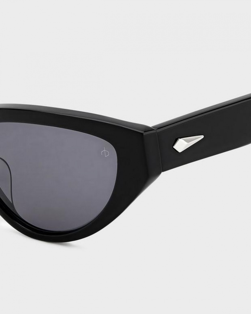 Women's Rag & Bone Ola Butterfly Sunglasses Black | 034AXQCUZ