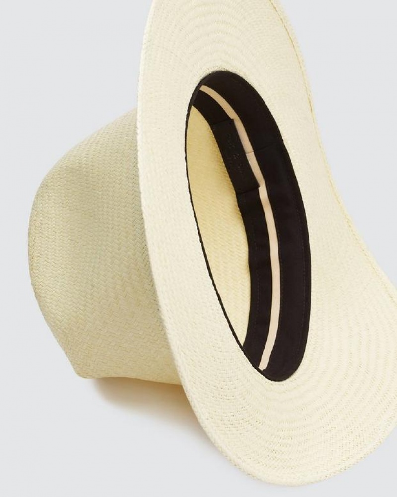 Women's Rag & Bone Panama Straw Hats Beige | 531YPOTIC