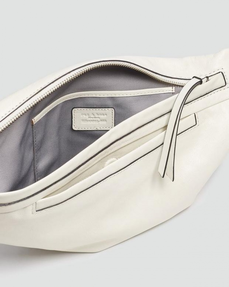 Women's Rag & Bone Petra Sling Small Crossbody Bag White | 268RWIMVN