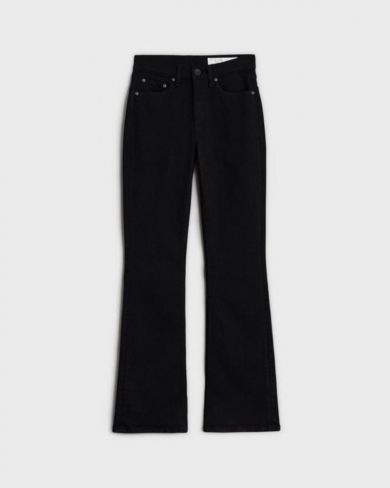 Women's Rag & Bone Peytoncut Mid-Rise Stretch Jeans Black | 804OTZLCX