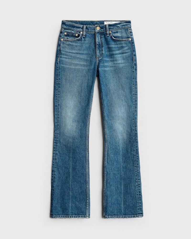 Women's Rag & Bone Peytoncut Mid-Rise Vintage Stretch Jeans Huntley | 309GKIUCT