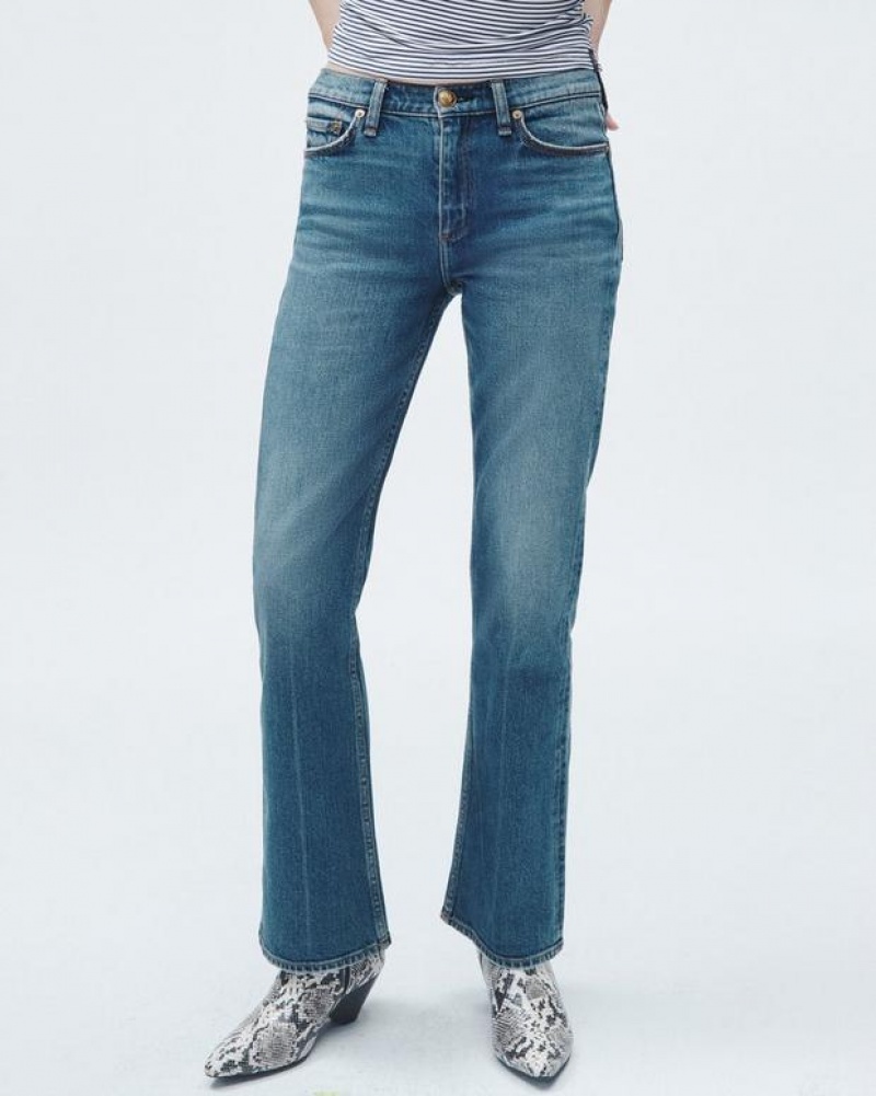 Women's Rag & Bone Peytoncut Mid-Rise Vintage Stretch Jeans Huntley | 309GKIUCT