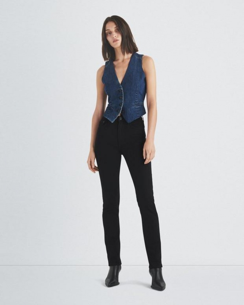 Women's Rag & Bone Priya Denim Slim Fit Vest Ari | 694ZRFQOU