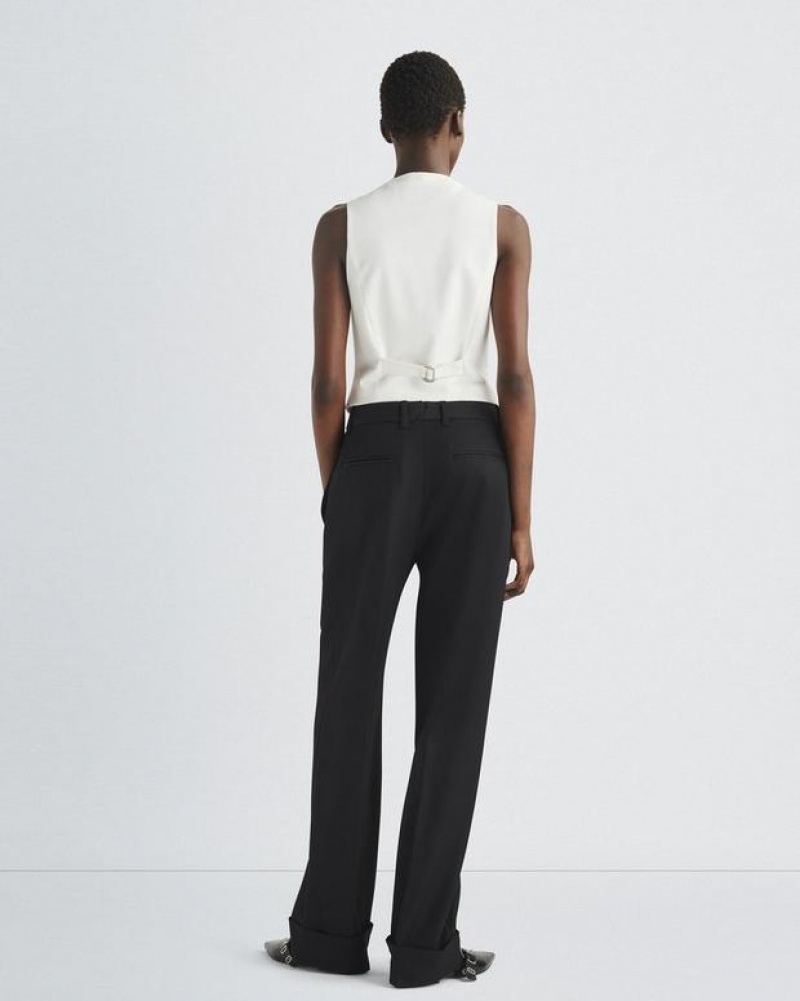 Women's Rag & Bone Priya Ponte Tailored Fit Vest White | 703FXGJTA