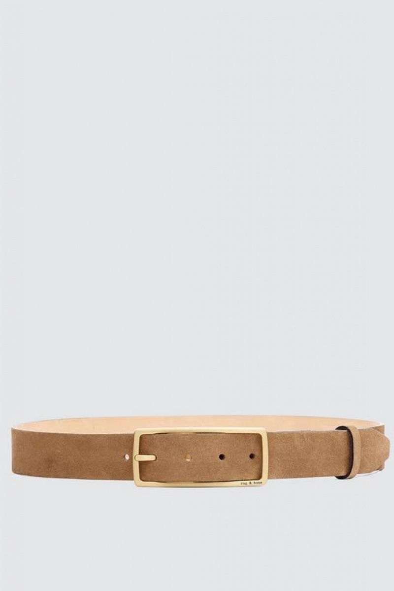 Women\'s Rag & Bone Rebound Belts Brown | 631AGDKRX