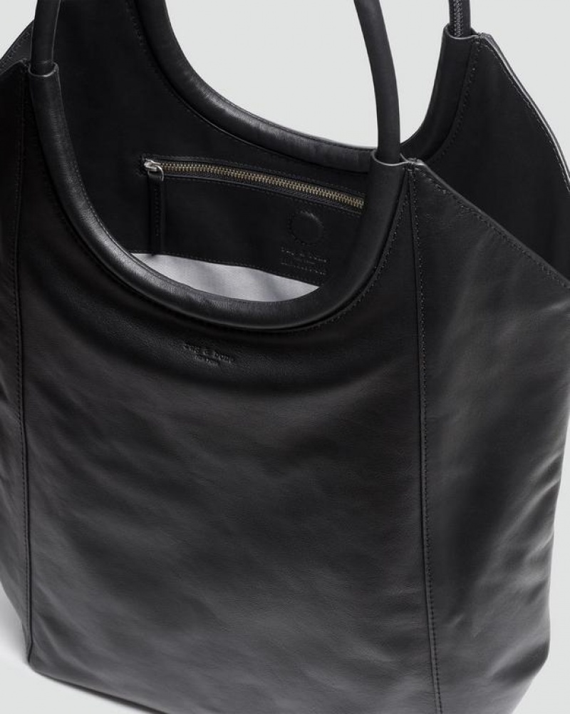 Women's Rag & Bone Remi Shopper Large Tote Bags Black | 450WPZDTB