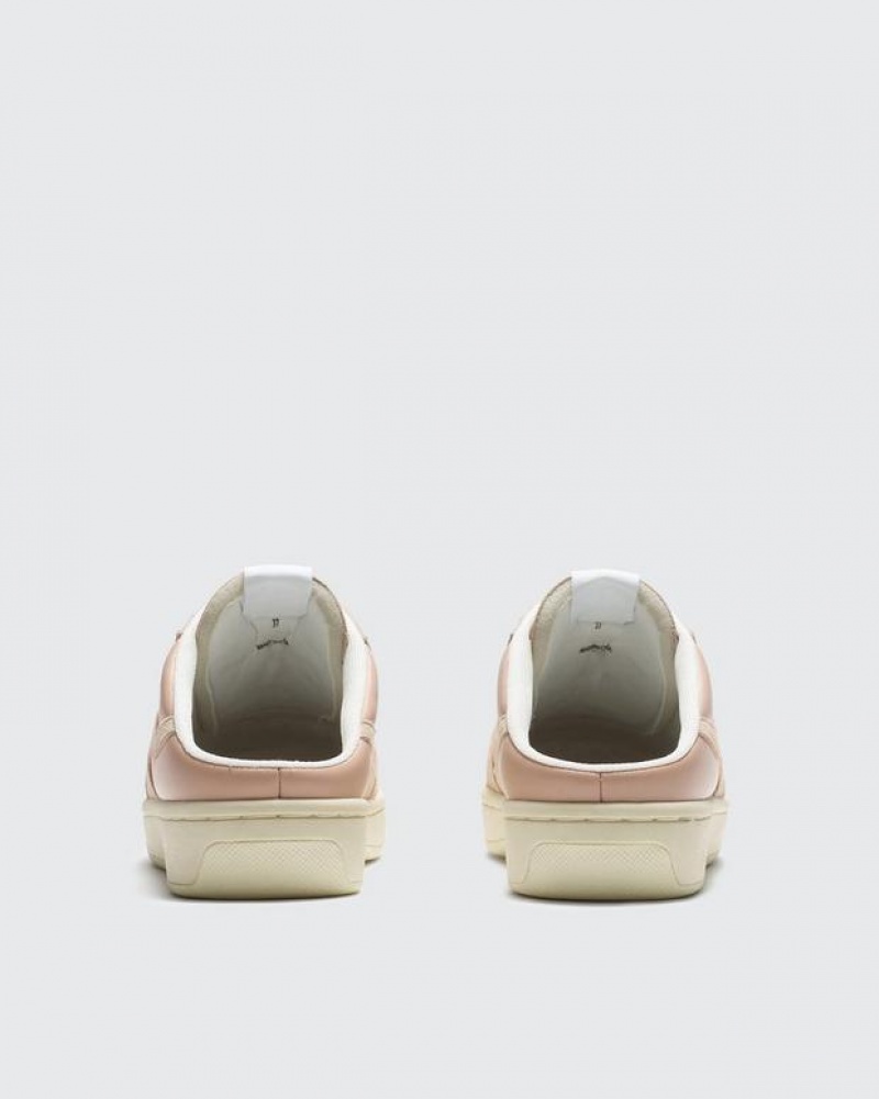 Women's Rag & Bone Retro Court Mule - Leather Slip On Sneakers Rose | 520OLNBXY