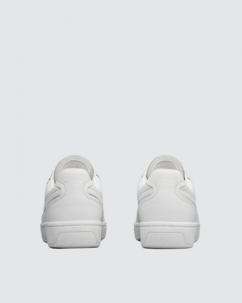 Women's Rag & Bone Retro Court - Leather Low Sneakers White | 215PAXRUF