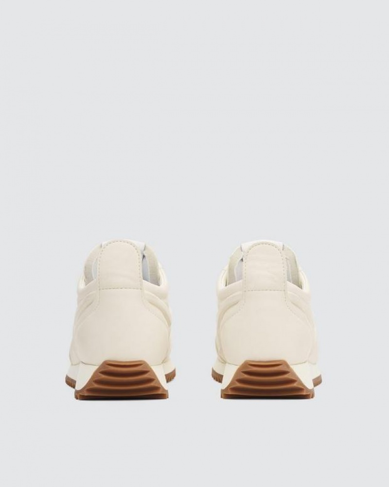 Women's Rag & Bone Retro Runner - Leather Low Sneakers Birch | 908GXLOJW