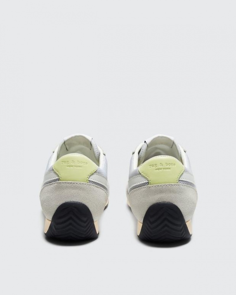 Women's Rag & Bone Retro Runner - Suede Low Sneakers Grey | 872KUJLBS