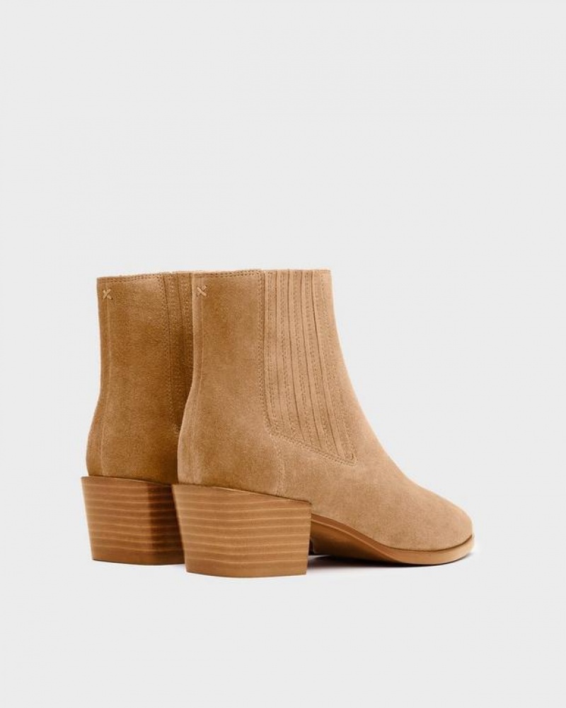 Women's Rag & Bone Rover - Suede Chelsea Ankle Boots Brown | 928HXEMYA