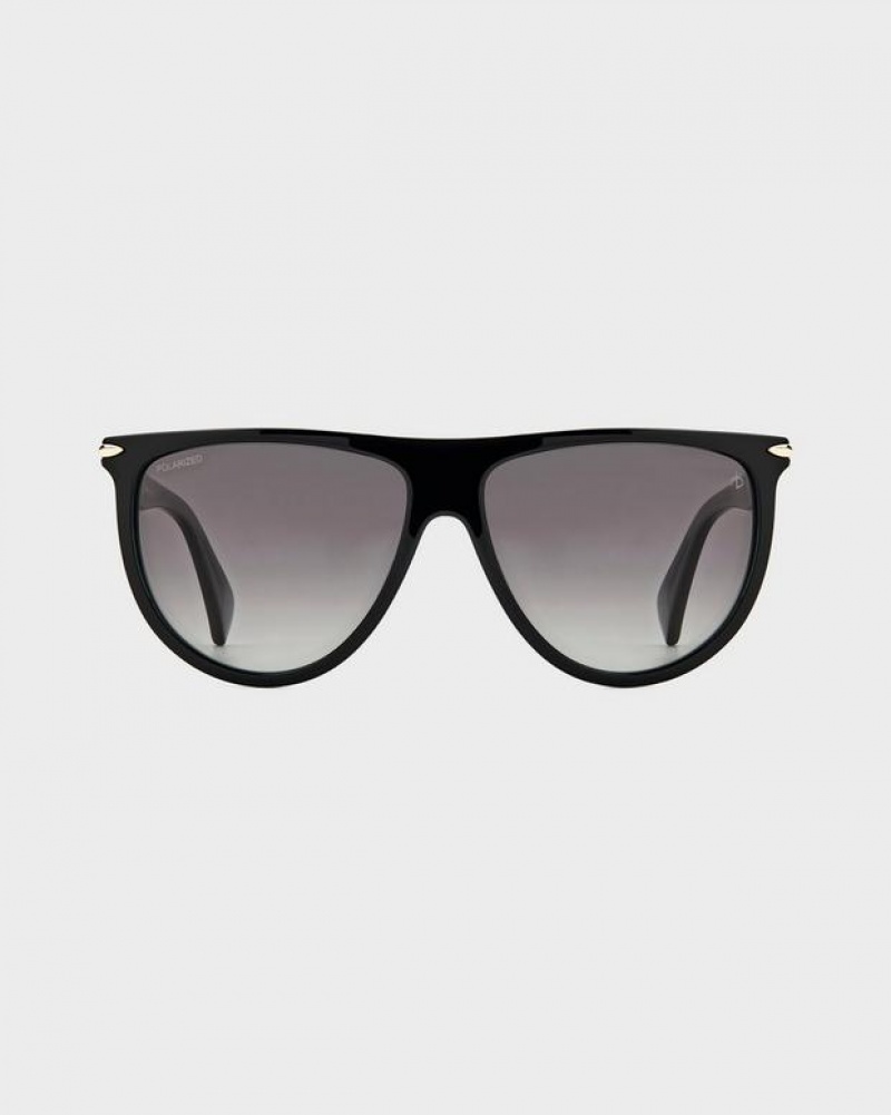 Women's Rag & Bone Serena Shield Sunglasses Black | 501BXWHDA