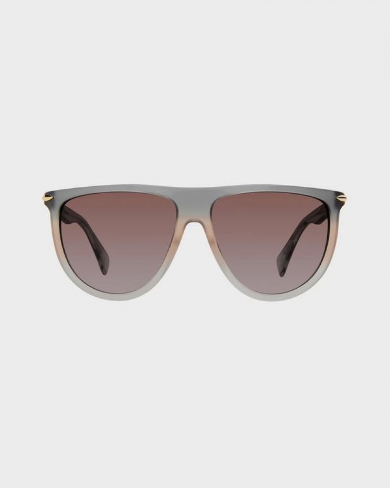 Women's Rag & Bone Serena Shield Sunglasses Grey | 912BVYEIX